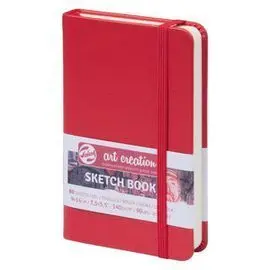 Cuaderno Bocetos 9X14Cm 140G 80 Hojas Rojo