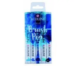 Marcador Ecoline Brushpen Azul 5 Unidades