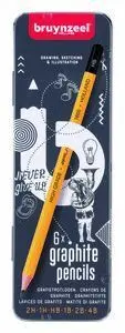 Lapiz Grafito Bruynzell Metal Estuche 6