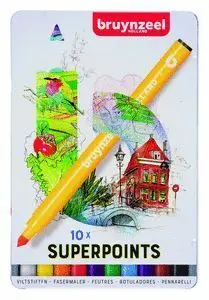 Rotulador Bruynzell Super Punta 10 uds