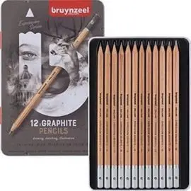 Lapiz Grafito Bruynzell Metal Estuche 12