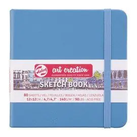 Cuaderno Bocetos 12X12Cm 140G 80 Hojas Azul Lago