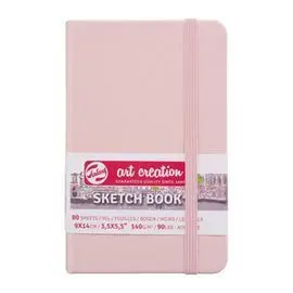 Cuaderno Bocetos 9X14Cm 140G 80 Hojas Rosa Pastel