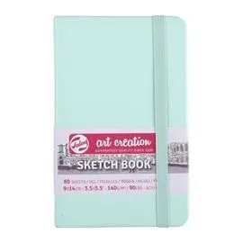 Cuaderno Bocetos 9X14Cm 140G 80 Hojas Verde Menta
