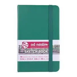 Cuaderno Bocetos 9X14Cm 140G 80 Hojas Verde Bosque