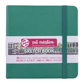 Cuaderno Bocetos 12X12Cm 140G 80 Hojas Verde Bosqu