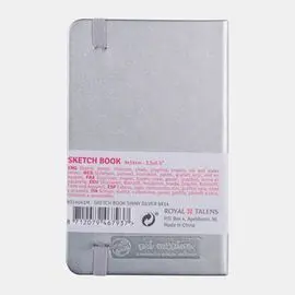 Cuaderno Bocetos 9X14 80H 140G Plata