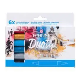 Rotulador Ecoline Duotip Estuche 6 Colores Paisaje