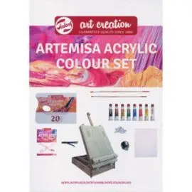 Set Talens Artemisa Acrilicos + Caballete