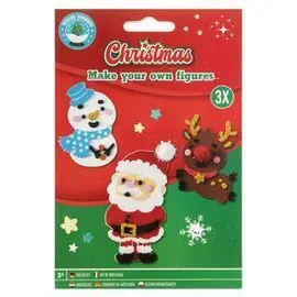 Conjunto de Artesania 3 Figuras Navidad