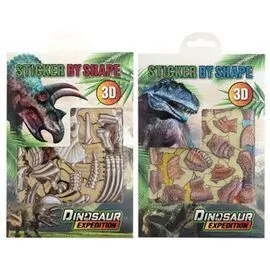 Pegatina Dino por Forma, Pegatinas 3D 2 Stdas. - C