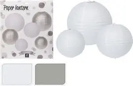 Set Farolillos Papel Plata