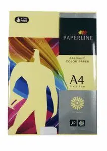 Papel A4 500H 80Gr Paperline Amarillo Crema