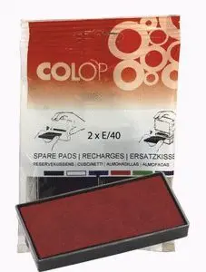 Blister 2 Recambios Almohadilla Modelo E/40 Rojo