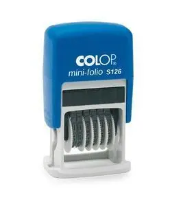 Mini Sello Numerador 4Mm Modelo S 126 6 Bandas Azu