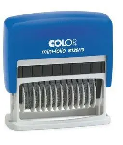 Mini Sello Numerador 4Mm Modelo S 120/13 Bandas Az