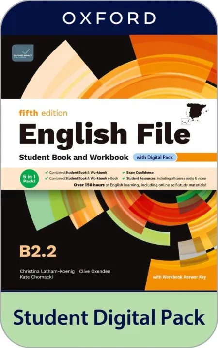 English File 5Th Edition B2. 2. Student's Book And Workbook And Digital With Key