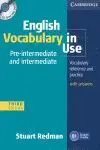 English Vocabulary In Use Pre-Intermediate And Intermediate With Answers And Cd