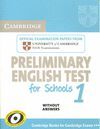 CAMBRIDGE PRELIMINARY ENGLISH. TEST 1. WITHOUT ANSWERS