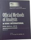 OFFICIAL METHODS OF ANALYSIS OF AOAC INTERNATIONAL - 20TH EDITION, 2016