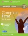 COMPLETE FIRST FOR SCHOOLS STUDENT'S PACK (STUDENT'S + WORKBOOK WITHOUT ANSWERS WITH C