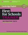 FIRST FOR SCHOOLS TRAINER BOOK WITHOUT ANSWERS
