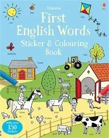First Words Sticker And Colouring Book