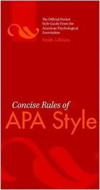 Concise Rules Of Apa Style