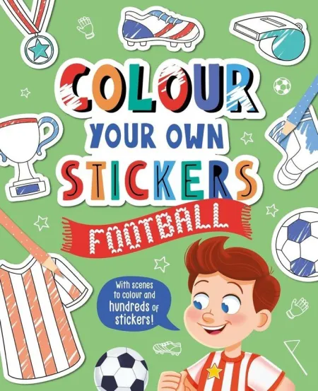 Colour Your Own Stickers Football - Eng
