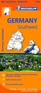 Mapa Regional Germany Southwest