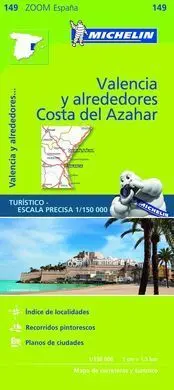 Mapa Zoom Valencia y Alrededores, Costa del Azahar