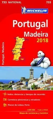 Mapa Michelin Portugal Madeira 2018