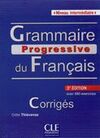 GRAMMAIRE PROGRESSIVE DU FRANÇAIS INTÉRMEDIAIRE CORRIGÉS (3ª ED.)