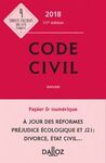 CODE CIVIL 2018 ANNOTÉ