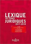 LEXIQUE DES TERMES JURIDIQUES 2017-  2018