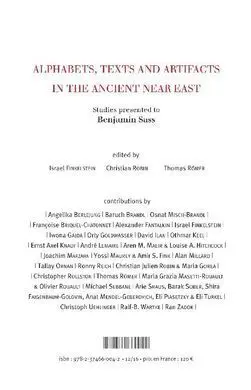 Alphabets, Texts And Artifacts In The Ancient Near East