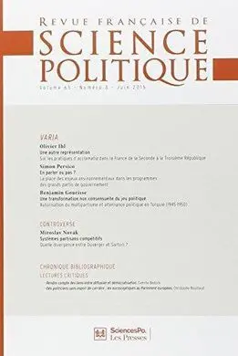 Revue Française de Science Politique 65 T3