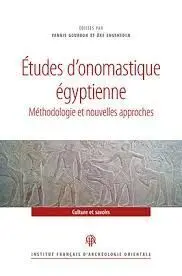 Etudes DOnomastique Égyptienne.