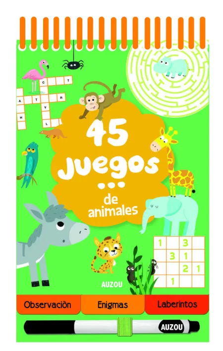 45 Juegos con Animales. Auzou.