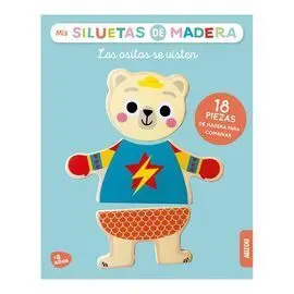 Ositos se Visten. Silueta Madera