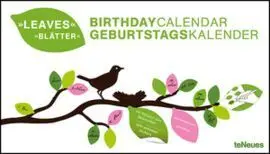 Calendario Cumpleaños 2023 Leaves 42X24