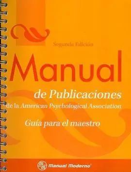Manual de Publicaciones de la Apa. Guía para el Maestro