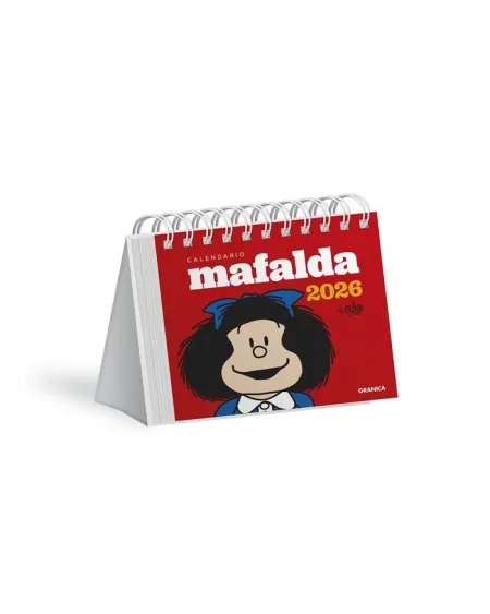 Calendario 2026 Mafalda Escritorio Rojo