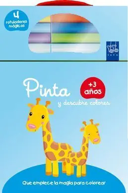 Pinta y Descubre Colores +3. Jirafa