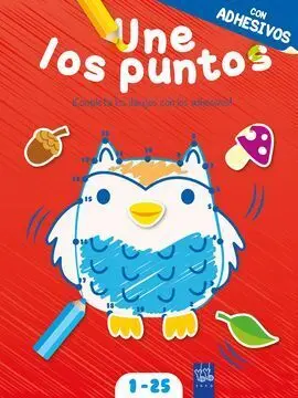 Une los Puntos con Adhesivos. Rojo