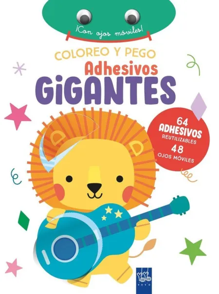 Coloreo y Pego Adhesivos Gigantes. Leon