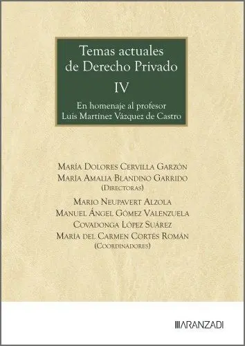 Temas Actuales de Derecho Privado Iv