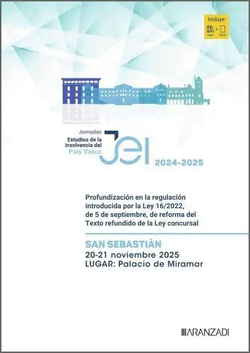 Estudios de la Insolvencia del País Vasco. Jornadas Donosti (20-21 Noviembre 202