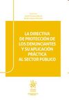 LA DIRECTIVA DE PROTECCIÓN DE LOS DENUNCIANTES Y SU APLICACIÓN PRÁCTICA AL SECTO