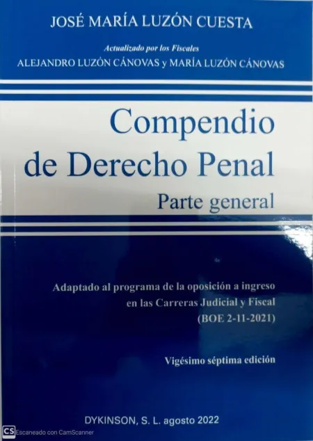Compendio de Derecho Penal. Parte General